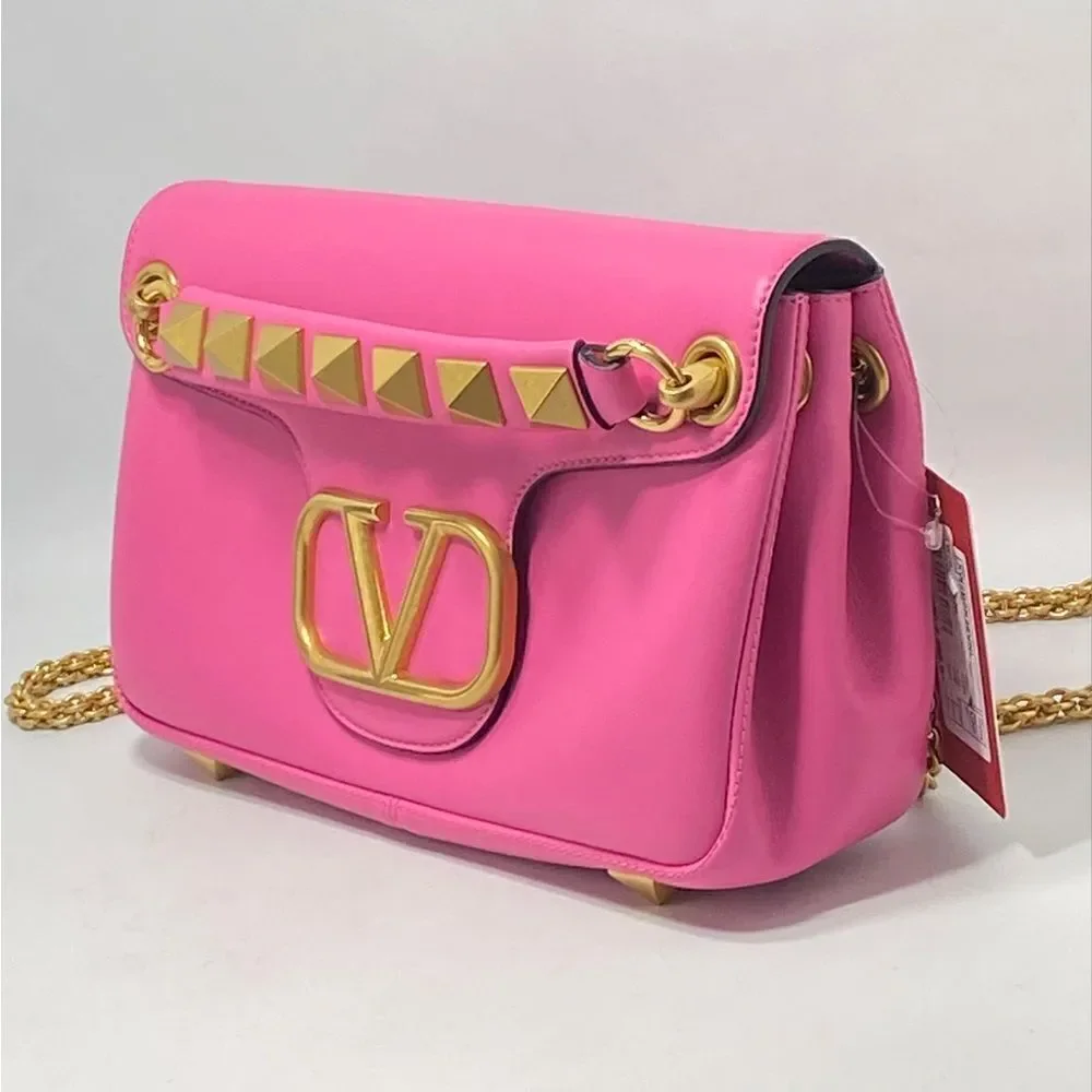 Valentino Garavani VLogo Leather Shoulder Bag